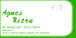 agnes mitru business card