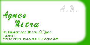agnes mitru business card